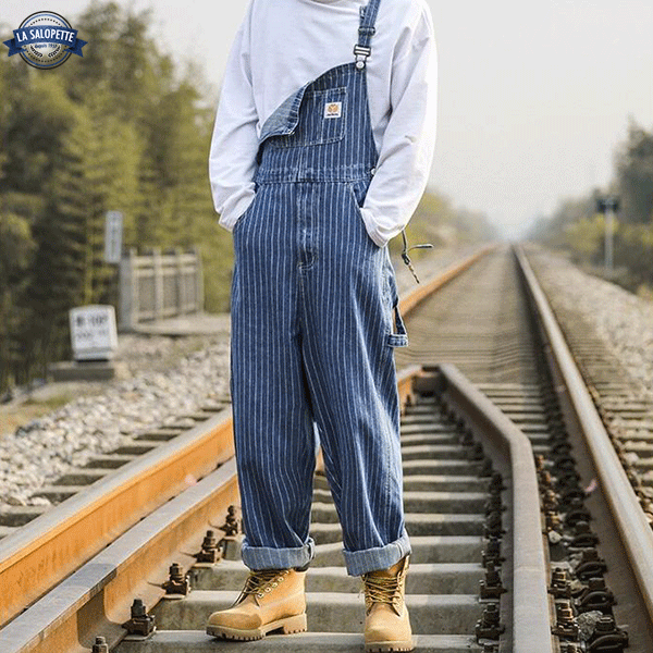 Salopette rose discount homme