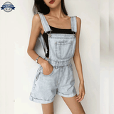 Salopette Courte Bleu Clair