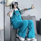 Salopette en Velours Bleu