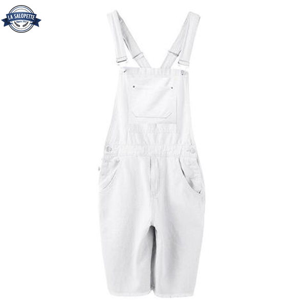Salopette Short Blanche Homme La Salopette LA SALOPETTE