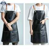 Tablier en Cuir Noir